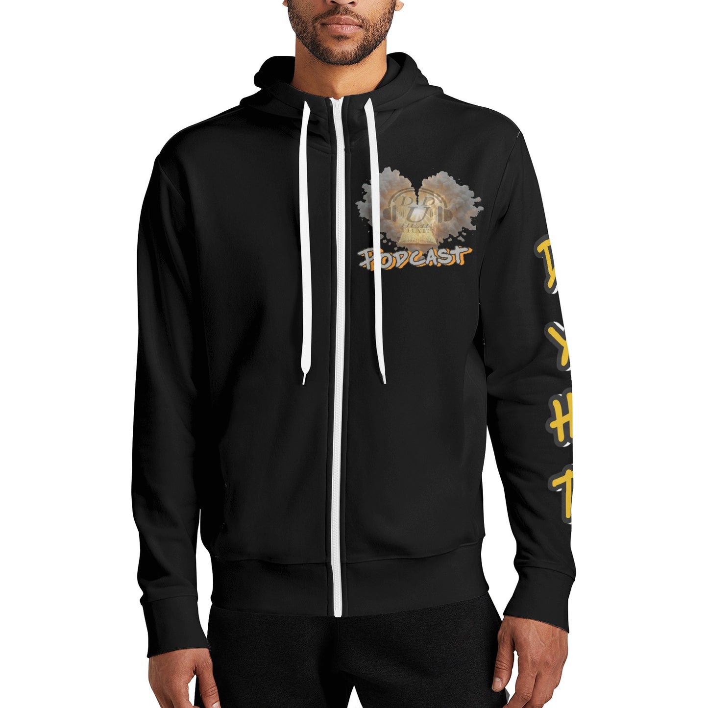 D.Y.H.T. - Adult Full Zip Turtleneck Hoodie (B)