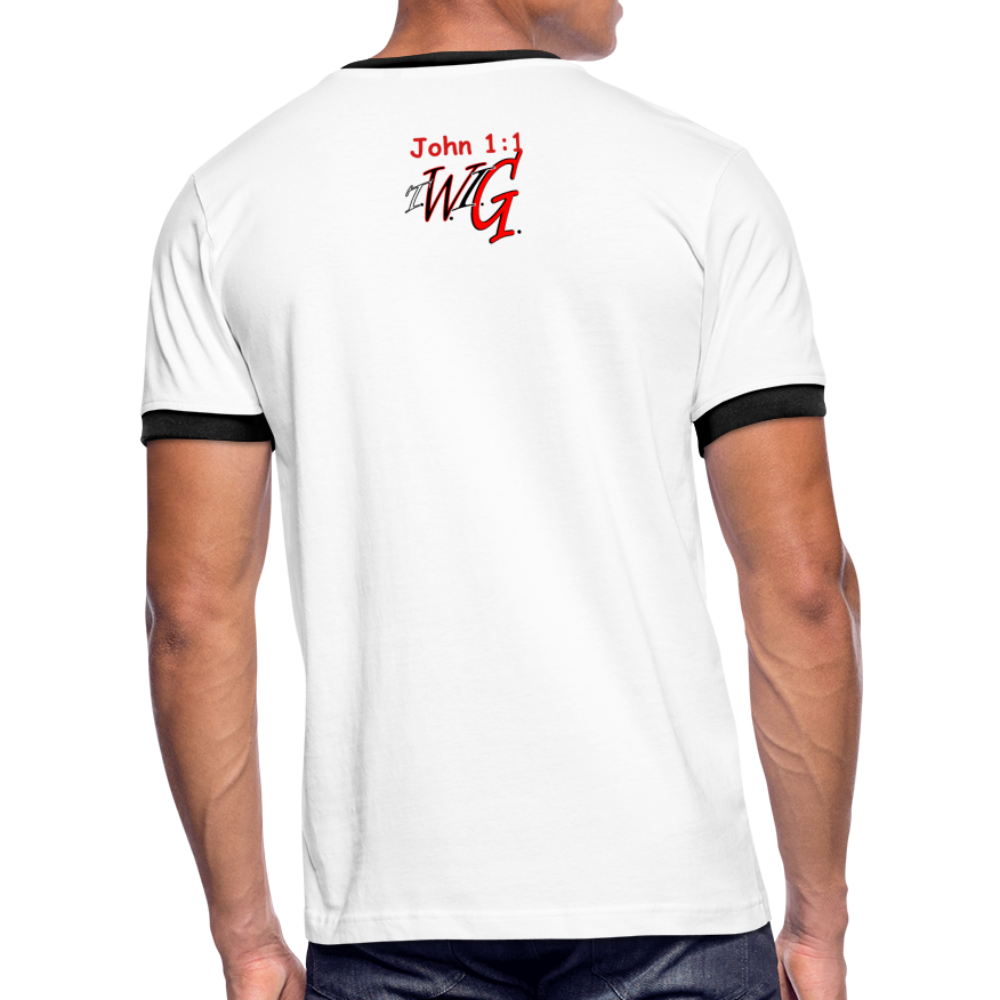 The Word is GOD (T.W.I.G.) - Men's Ringer T-Shirt - white/black